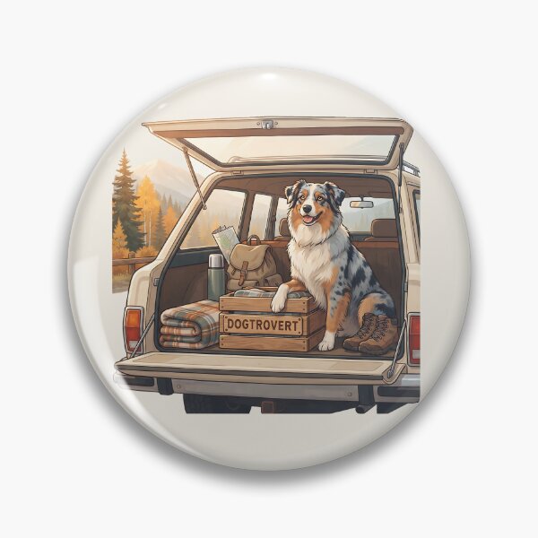Item preview, Vintage Dogtrovert Aussie Road Trip Art designed and sold by MythicCotton.