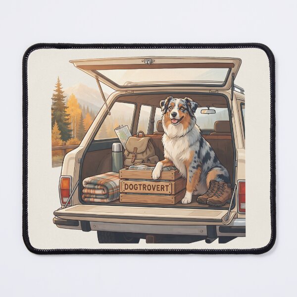 Item preview, Vintage Dogtrovert Aussie Road Trip Art designed and sold by MythicCotton.