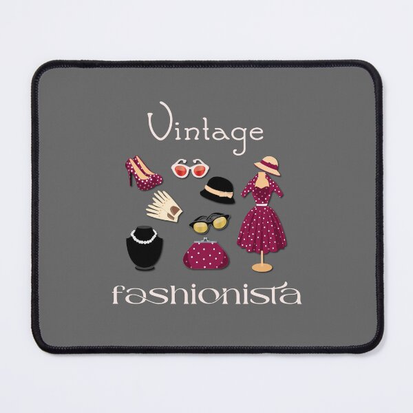 Item preview, Vintage Fashionista (on Grey) designed and sold by PawsitiveMum3.
