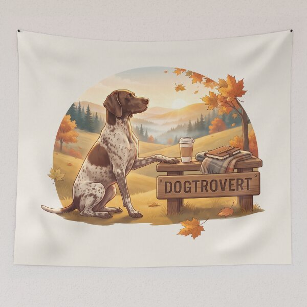 Item preview, Vintage Dogtrovert Pointer Autumn Overlook designed and sold by MythicCotton.