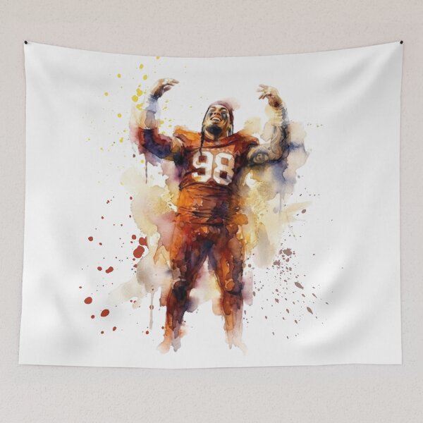 Item preview, American Football Player Celebration #98 Watercolor Art designed and sold by Turnersports.