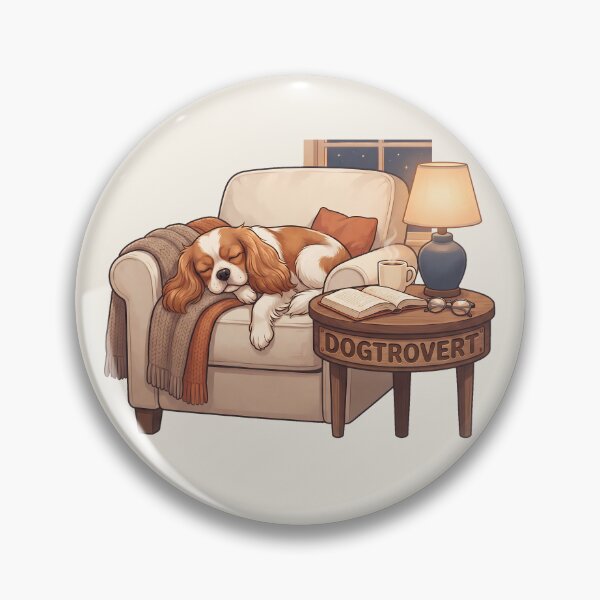 Item preview, Cozy Dogtrovert Cavalier Spaniel Night Art designed and sold by MythicCotton.
