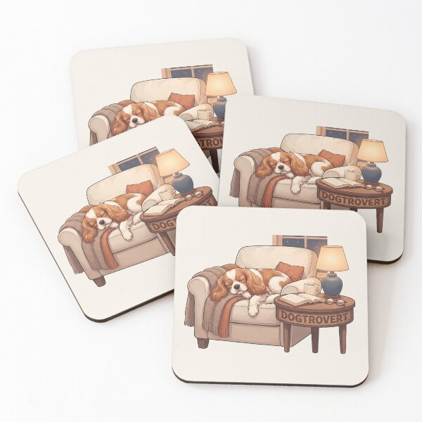 Item preview, Cozy Dogtrovert Cavalier Spaniel Night Art designed and sold by MythicCotton.