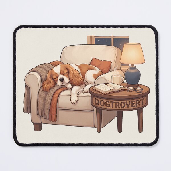 Item preview, Cozy Dogtrovert Cavalier Spaniel Night Art designed and sold by MythicCotton.