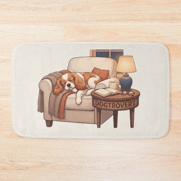 Item preview, Cozy Dogtrovert Cavalier Spaniel Night Art designed and sold by MythicCotton.