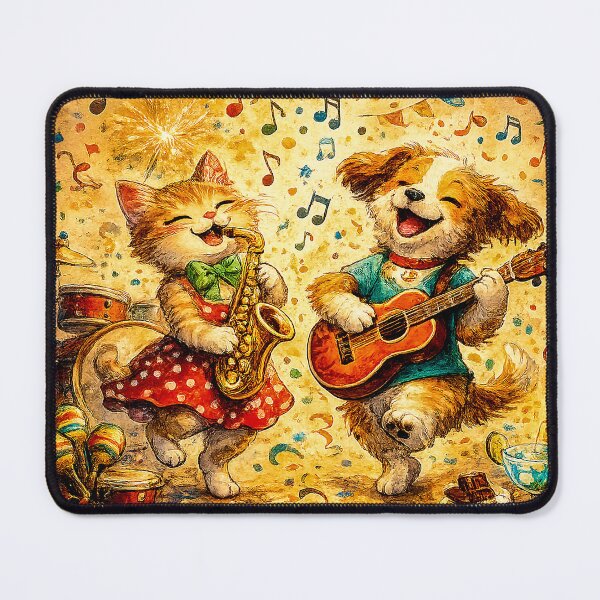 Item preview, Happy Cat & Dog Jazz Band designed and sold by say_li03.