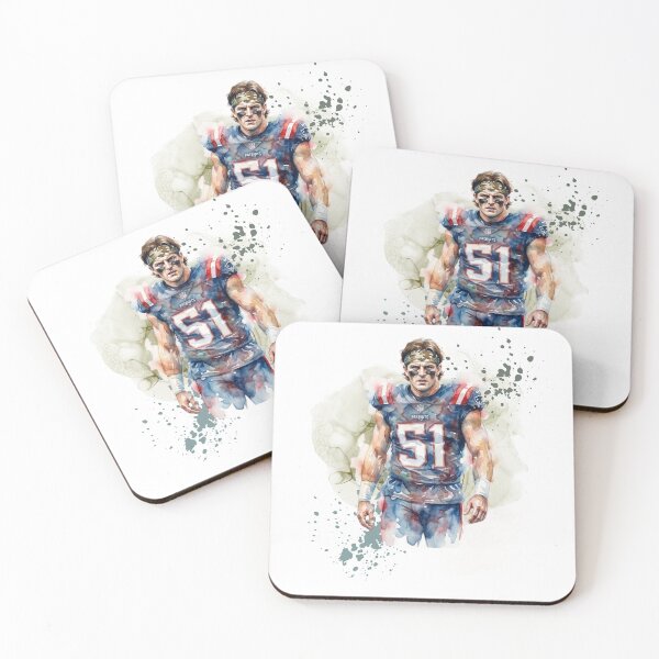 Item preview, New England Football #51 Watercolor Art designed and sold by Turnersports.