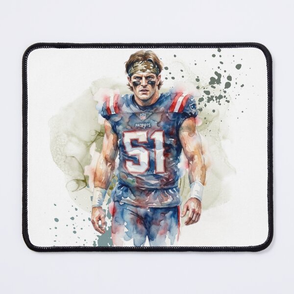 Item preview, New England Football #51 Watercolor Art designed and sold by Turnersports.