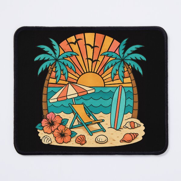 Item preview, Tropic Beach Sunset Ocean Paradise Coastal Nature Landscape designed and sold by MagicSD Designs.
