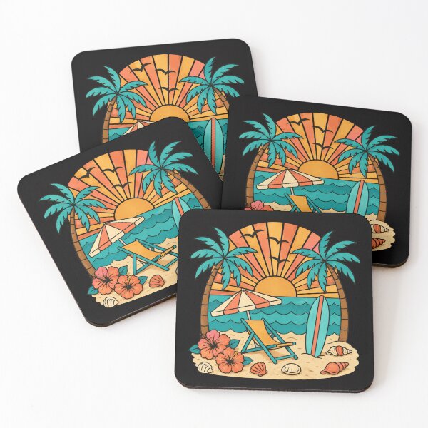 Item preview, Tropic Beach Sunset Ocean Paradise Coastal Nature Landscape designed and sold by MagicSD Designs.