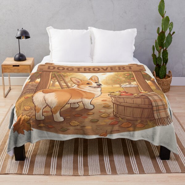 Item preview, Cute Dogtrovert Corgi Apple Orchard Harvest designed and sold by MythicCotton.