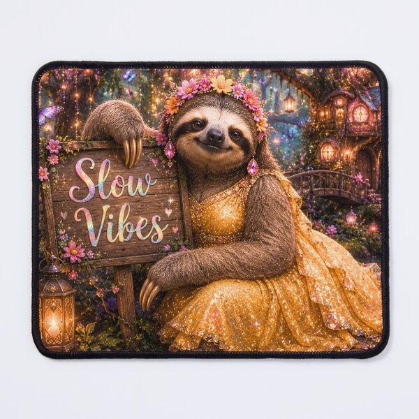 Item preview, Slow Vibes – Whimsical Sloth in an Enchanted Forest designed and sold by Edenglow Prints & Peculiars.