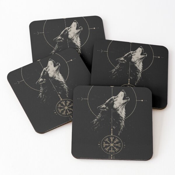 Item preview, Pagan Wolf Moon Minimalist Art designed and sold by naturalsurvival.