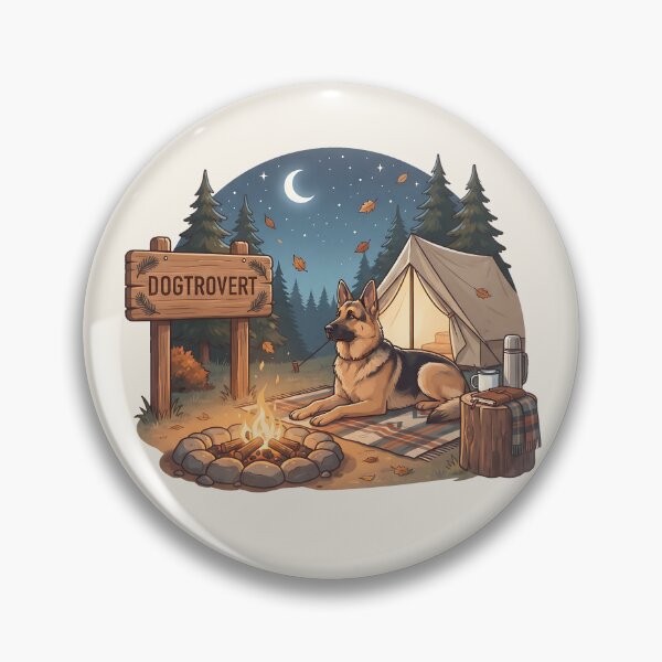 Item preview, Cozy Dogtrovert German Shepherd Night Camp designed and sold by MythicCotton.
