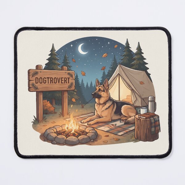 Item preview, Cozy Dogtrovert German Shepherd Night Camp designed and sold by MythicCotton.