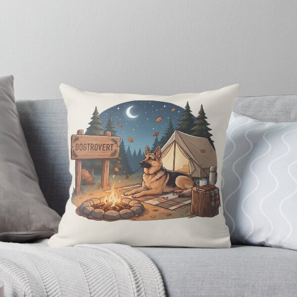Item preview, Cozy Dogtrovert German Shepherd Night Camp designed and sold by MythicCotton.