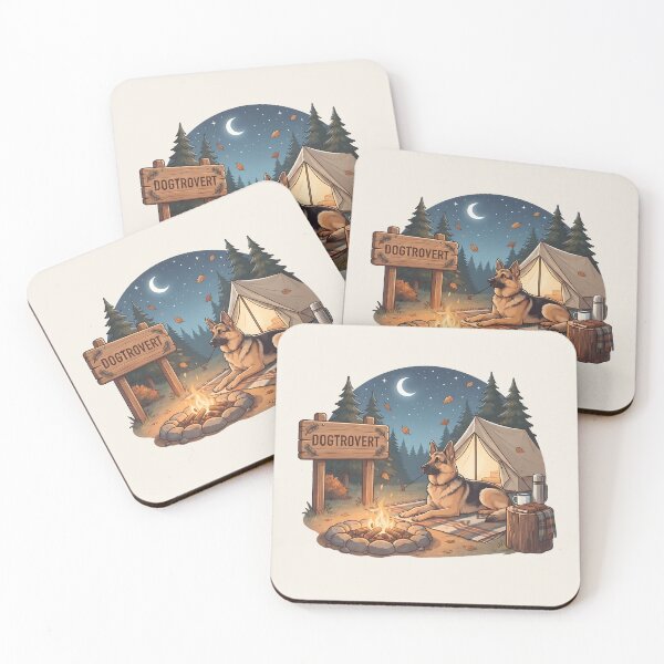 Item preview, Cozy Dogtrovert German Shepherd Night Camp designed and sold by MythicCotton.