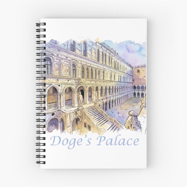 Item preview, Venice Italy Doges Palace Courtyard Watercolor Art designed and sold by NareArt.