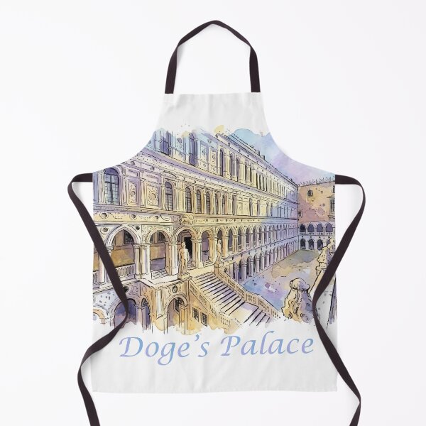 Item preview, Venice Italy Doges Palace Courtyard Watercolor Art designed and sold by NareArt.