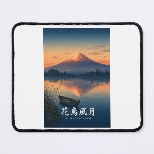 Item preview, Beauty of Nature Japanese Vintage Mt Fuji Poster Sticker/T-Shirt Art designed and sold by Locker39.