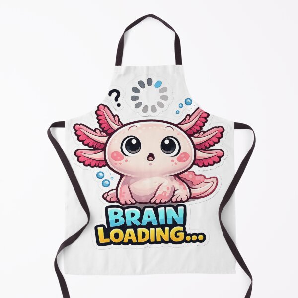 Item preview, Cute Brain Loading Axolotl Sticker designed and sold by Herodestroyer.
