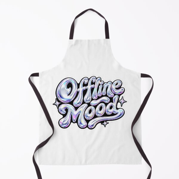 Item preview, Offline Mood Liquid Chrome Y2K Typography Sticker designed and sold by crazyhome.