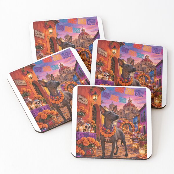 Item preview, Xoloitzcuintle in Oaxaca during the Day of the Dead designed and sold by Nomad-Paws.