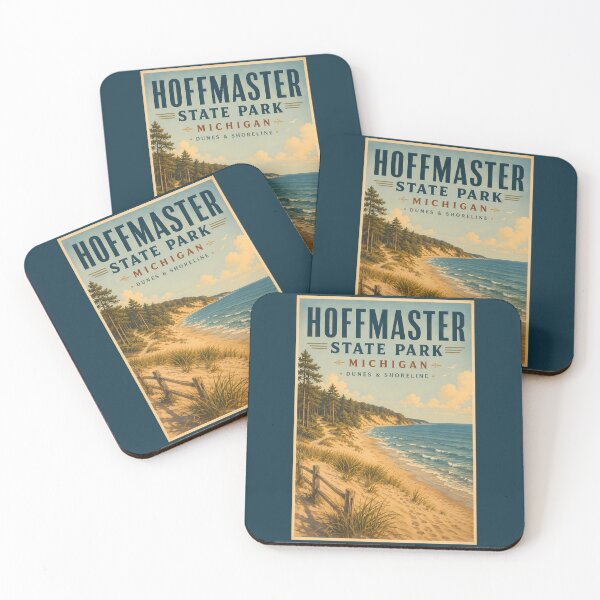 Item preview, Hoffmaster State Park Michigan Illustration Travel Art Vintage designed and sold by KrisSidDesigns.