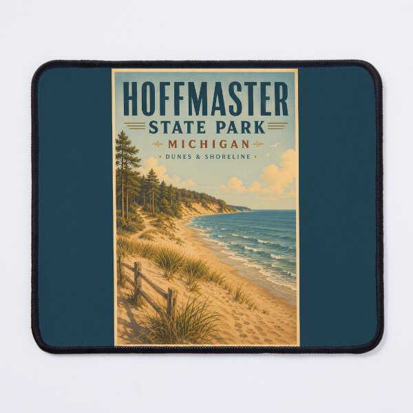 Item preview, Hoffmaster State Park Michigan Illustration Travel Art Vintage designed and sold by KrisSidDesigns.