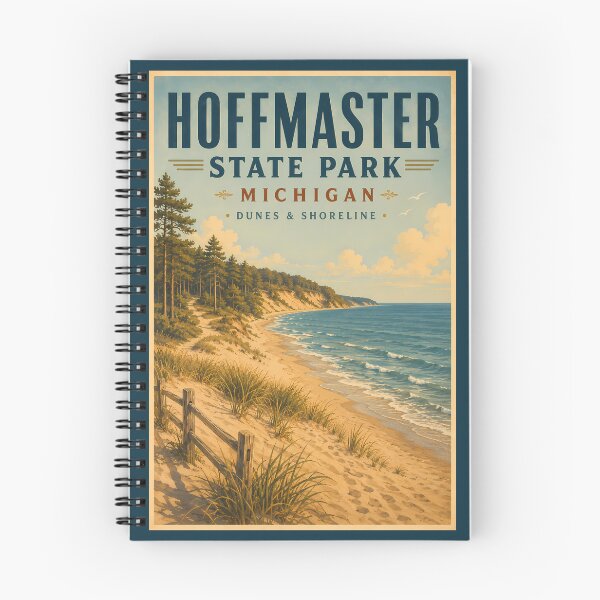 Item preview, Hoffmaster State Park Michigan Illustration Travel Art Vintage designed and sold by KrisSidDesigns.