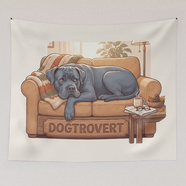 Item preview, Cozy Dogtrovert Grey Mastiff Autumn Sofa designed and sold by MythicCotton.