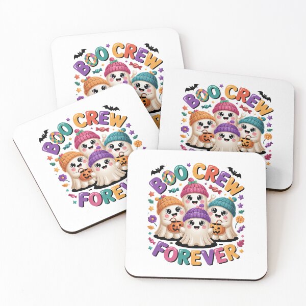Item preview, Boo Crew Forever – Cute Ghosts Halloween Friends Illustration designed and sold by jkrphoto.