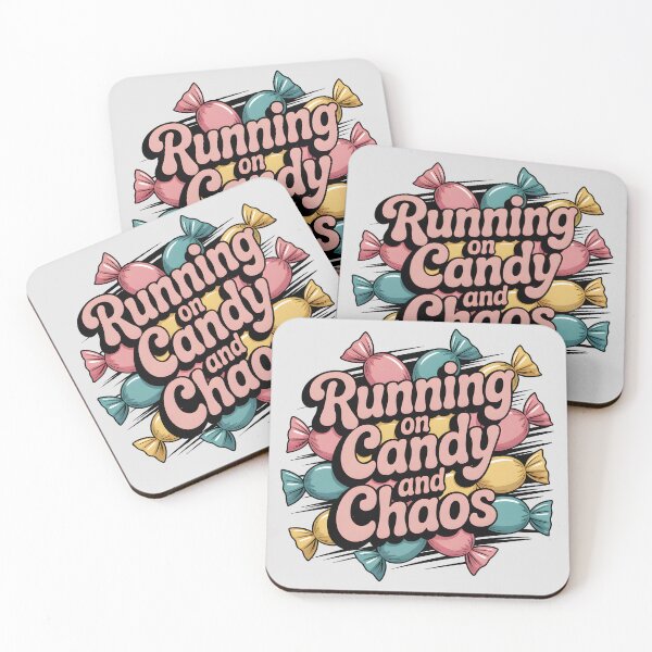 Item preview, Running on Candy and Chaos – Funny Halloween Candy Design designed and sold by Jollys-ArtShop.