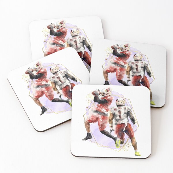 Item preview, Watercolor Touchdown in Gold Geometric Frame designed and sold by Turnersports.