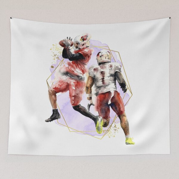 Item preview, Watercolor Touchdown in Gold Geometric Frame designed and sold by Turnersports.