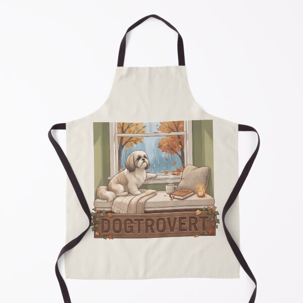 Item preview, Cozy Dogtrovert Shih Tzu Autumn Rain Window designed and sold by MythicCotton.