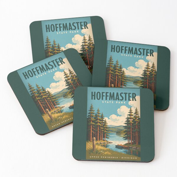 Item preview, Hoffmaster State Park Lake Illustration Travel Art Vintage designed and sold by KrisSidDesigns.