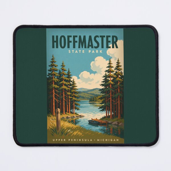 Item preview, Hoffmaster State Park Lake Illustration Travel Art Vintage designed and sold by KrisSidDesigns.