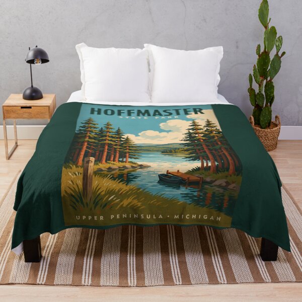 Item preview, Hoffmaster State Park Lake Illustration Travel Art Vintage designed and sold by KrisSidDesigns.