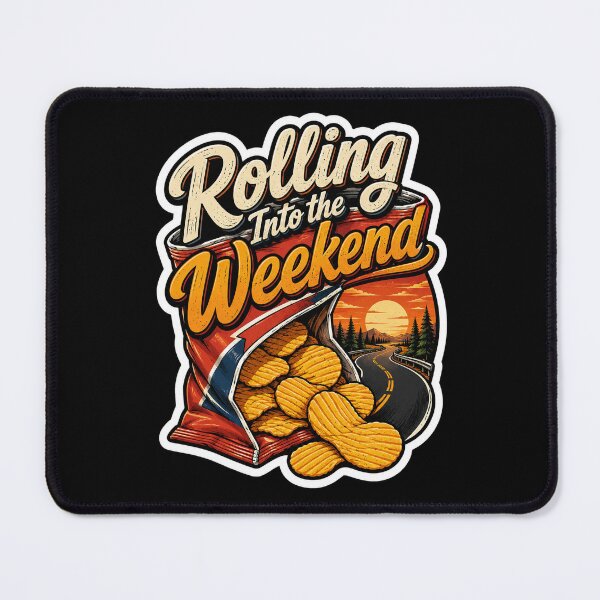 Item preview, Rolling Into The Weekend Road Trip Snacks Sunset Highway designed and sold by ColeLaniTrading.