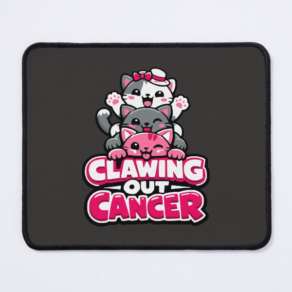 Item preview, Clawing Out Cancer Kitten Trio Pink Ribbon Sticker designed and sold by Simon-Art-Land.