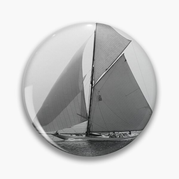 Item preview, Wasp and Queen Mab, June 19, 1897 sailing yachts America's Cup nautical maritime fine art black and white vintage photograph designed and sold by Astrid Arkhangelsky.