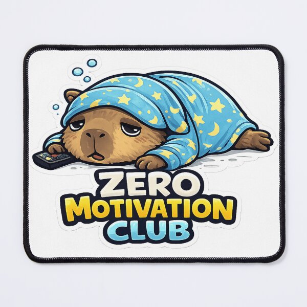 Item preview, Zero Motivation Club Sleepy Capybara designed and sold by Herodestroyer.