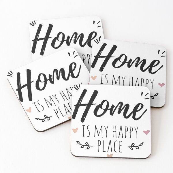 Item preview, home is my happy place quote design designed and sold by MamaHome.