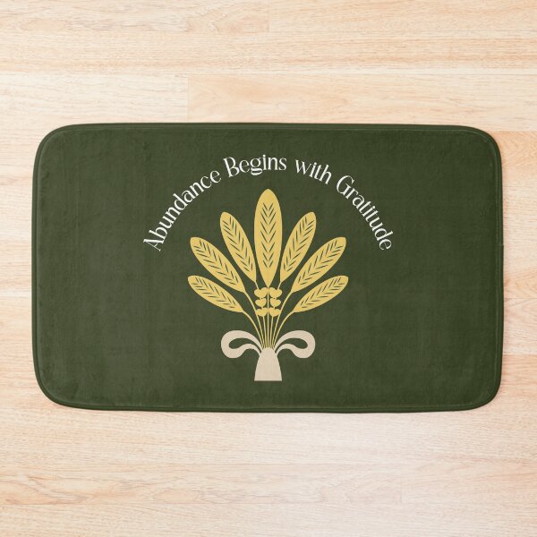 Item preview, Abundance Begins With Gratitude Inspirational Wheat Design designed and sold by Sachie's Studio.