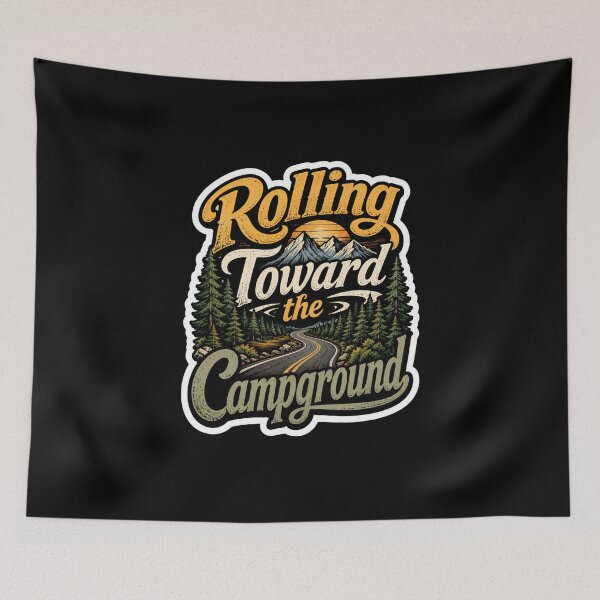 Item preview, Rolling Toward the Campground Mountain Camping Road Trip designed and sold by ColeLaniTrading.
