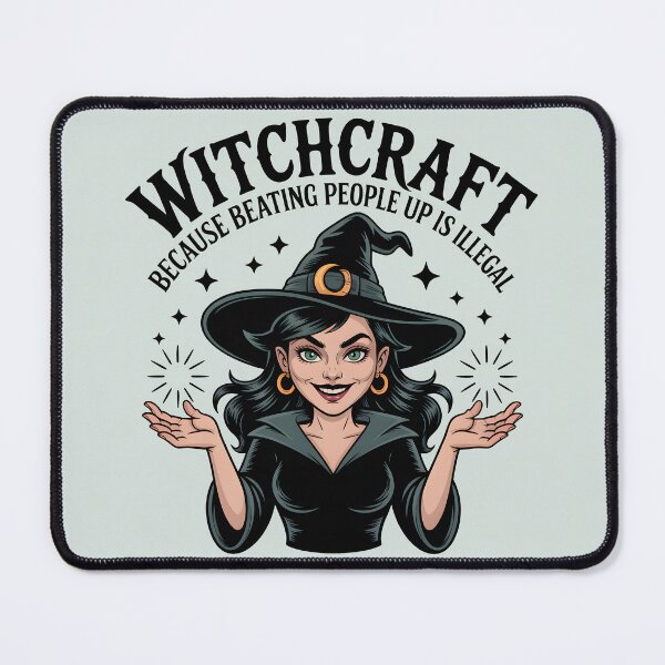 Item preview, Witchcraft: Because Beating People Up Is Illegal – Funny Halloween Witch Design designed and sold by Jollys-ArtShop.