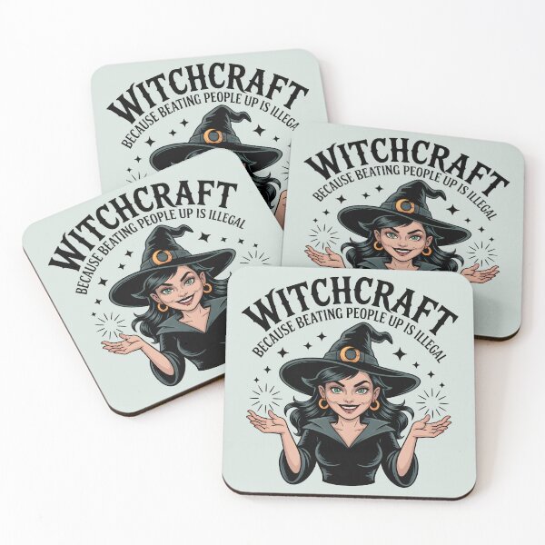 Item preview, Witchcraft: Because Beating People Up Is Illegal – Funny Halloween Witch Design designed and sold by Jollys-ArtShop.