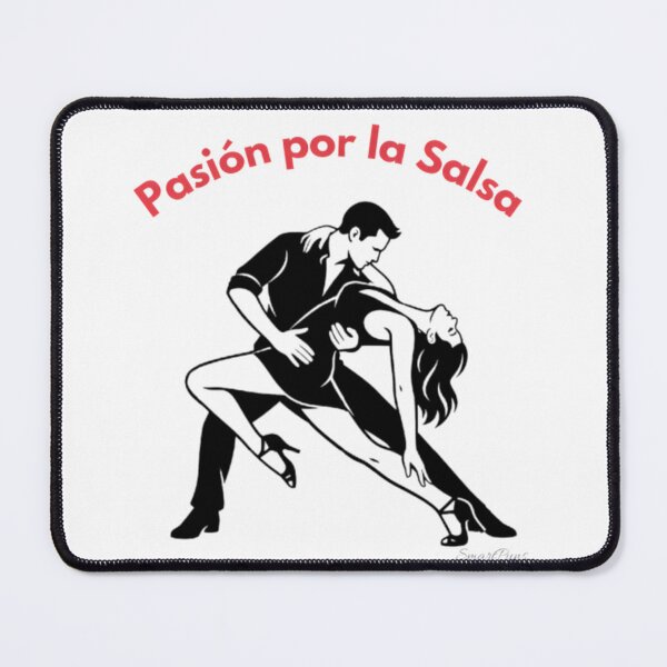 Item preview, Pasión por la Salsa – Red Typography Minimalist Salsa Dance Couple, Elegant Deep Dip Silhouette, Latin Ballroom Dancers Apparel Graphic Sticker designed and sold by SmartPuns.