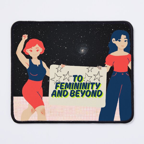 Item preview, To Femininity and Beyond | Feminist Quote | Empowering Women's Typography Design designed and sold by Creations by lyne.